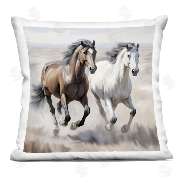 stupell industries Kim Allen | Wild Run Horse Pair Printed Throw Pillow