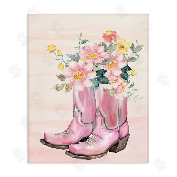 stupell industries Kim Allen | Wildflower Floral Boots Wall Art