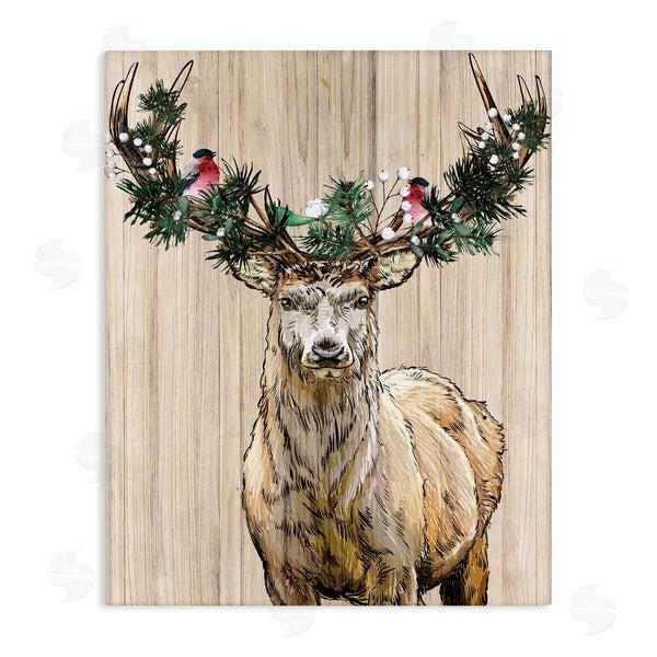 stupell industries Kim Allen | Winter Fir & Deer Antlers Wall Art