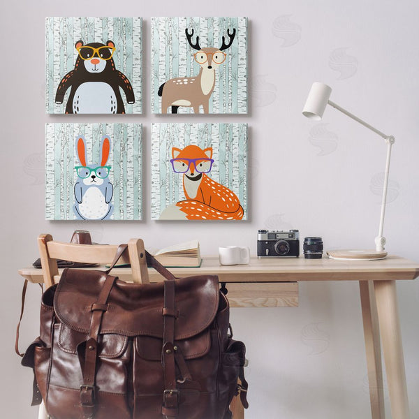 Stupell Industries Kim Allen | Woodland Animals In Glasses Wall Art