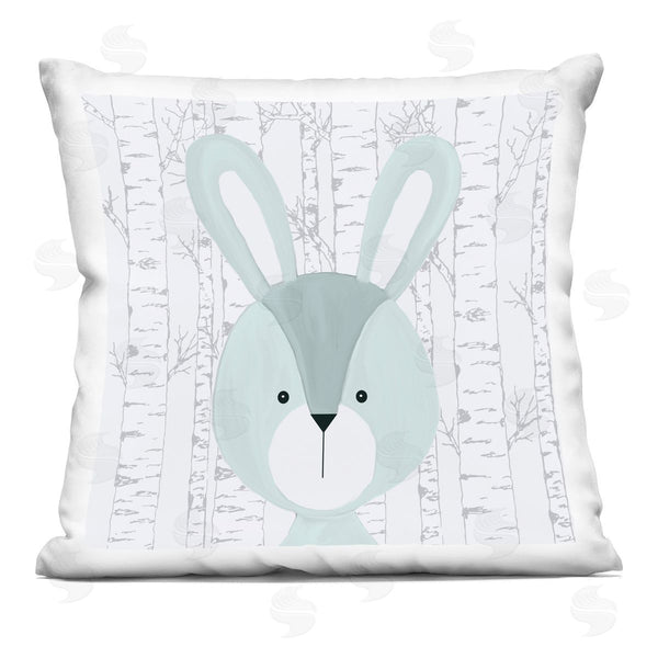 stupell industries Kim Allen | Woodland Rabbit on Birch Printed Throw Pillow