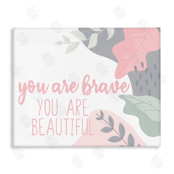 stupell industries Kim Allen | You Are Brave Inspirational Pink Nature