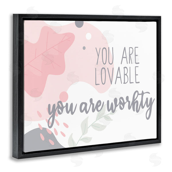 Stupell Industries Kim Allen | You Are Loveable Abstract Pink Nature