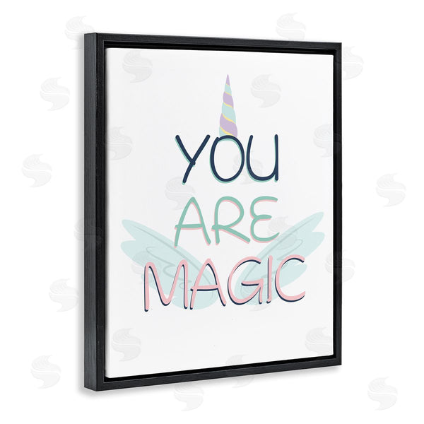 Stupell Industries Kim Allen | You Are Magic Sentiment Unicorn Horn And Wings Wall Art