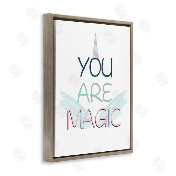 Stupell Industries Kim Allen | You Are Magic Sentiment Unicorn Horn And Wings Wall Art