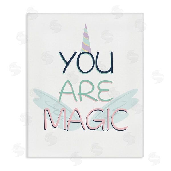 stupell industries Kim Allen | You Are Magic Sentiment Unicorn Horn and Wings Wall Art