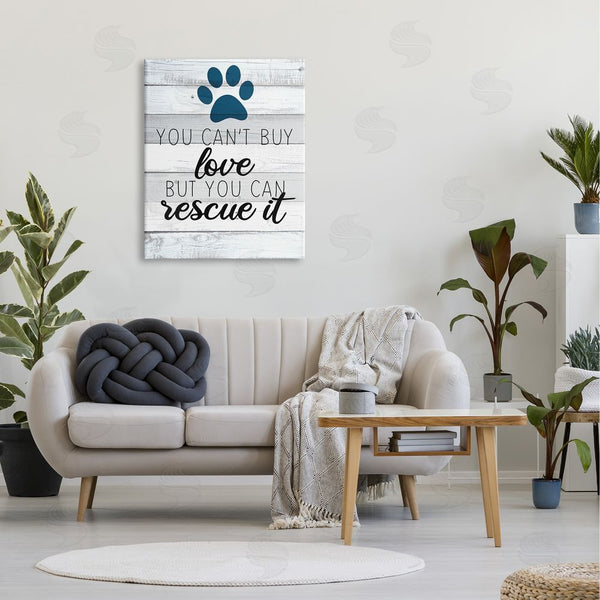 Stupell Industries Kim Allen | You Cannot Buy Love Dog Paw Inspirational Sign Wall Art