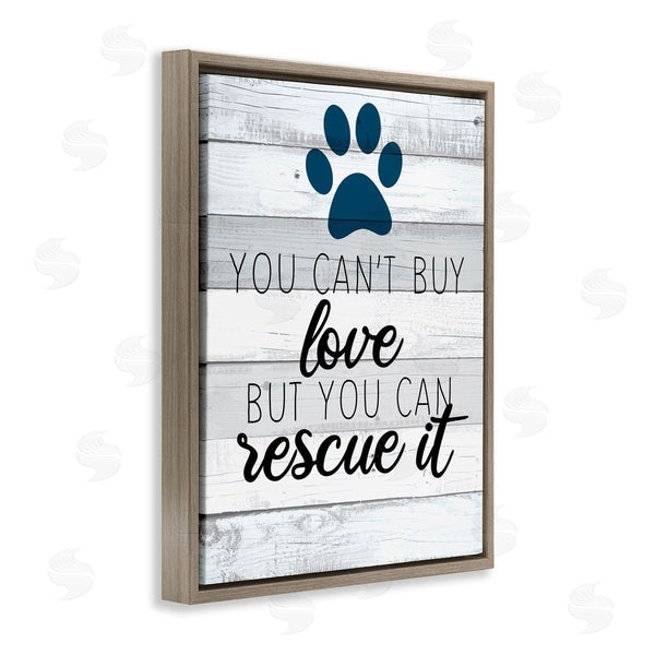 Stupell Industries Kim Allen | You Cannot Buy Love Dog Paw Inspirational Sign Wall Art