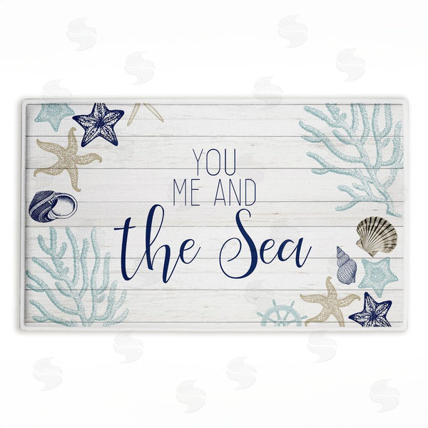stupell industries Kim Allen | You Me & The Sea Plush Bath Mat