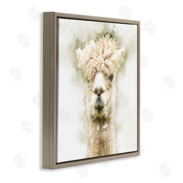 Stupell Industries Kim Curinga | Alpaca Portrait Abstract Animal Wall Art
