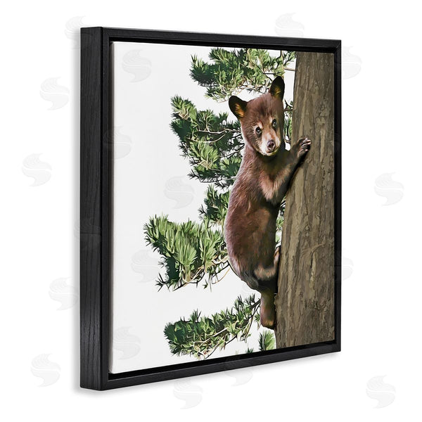 Stupell Industries Kim Curinga | Bear Cub Climbing Tree Nature Wall Art