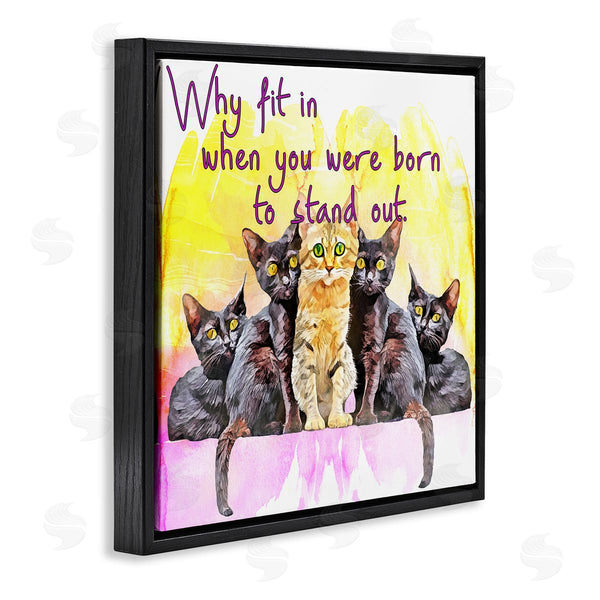 Stupell Industries Kim Curinga | Born To Stand Out Cats Pet Phrase Wall Art