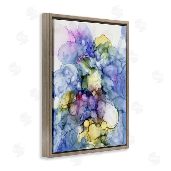 Stupell Industries Kim Curinga | Contemporary Bold Abstract Watercolor Painting Cool Tones Wall Art