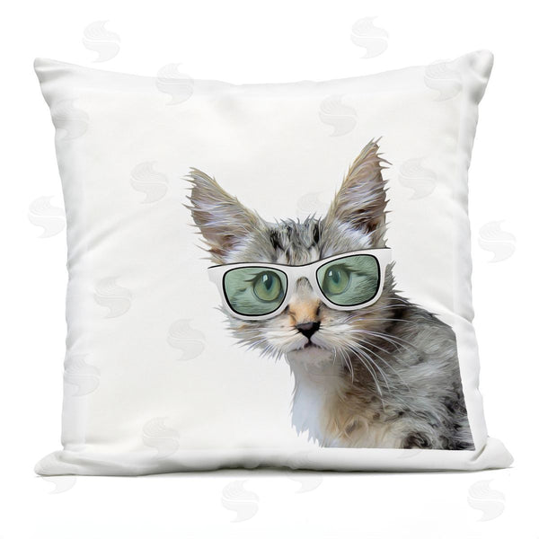 Stupell Industries Kim Curinga | Cool Cat Sunglasses Animal Printed Throw Pillow