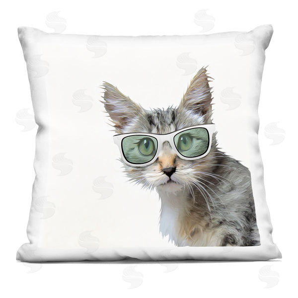 stupell industries Kim Curinga | Cool Cat Sunglasses Animal Printed Throw Pillow