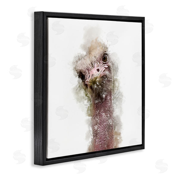 Stupell Industries Kim Curinga | Curious Ostrich Face Portrait Wall Art