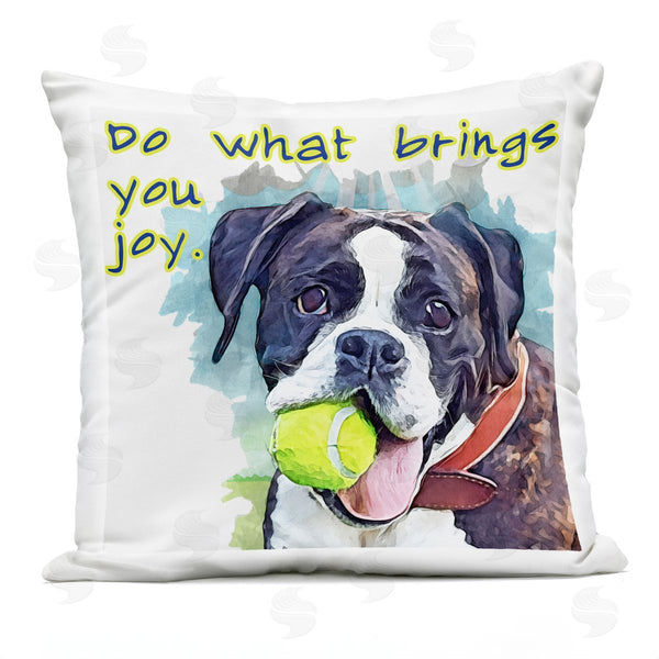 Stupell Industries Kim Curinga | Do What Brings You Joy Dog Printed Throw Pillow