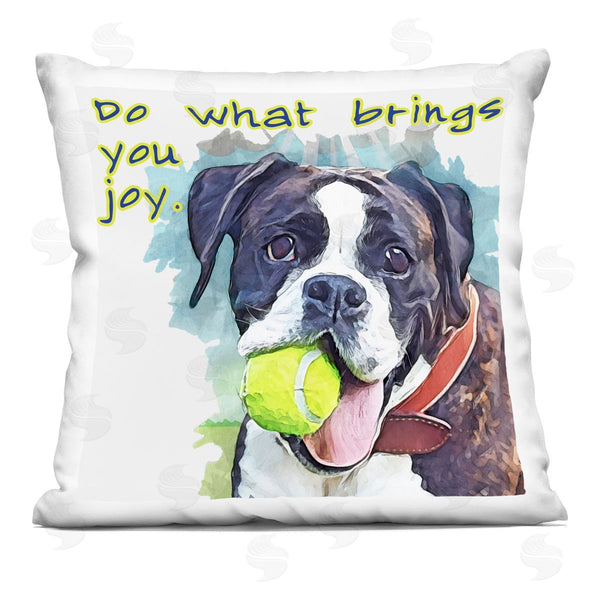 stupell industries Kim Curinga | Do What Brings You Joy Dog Printed Throw Pillow