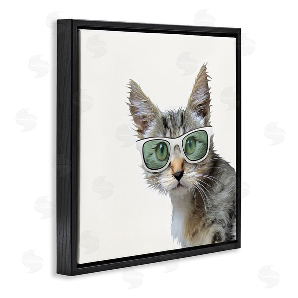Stupell Industries Kim Curinga | Fun Cat Sunglasses Portrait Wall Art