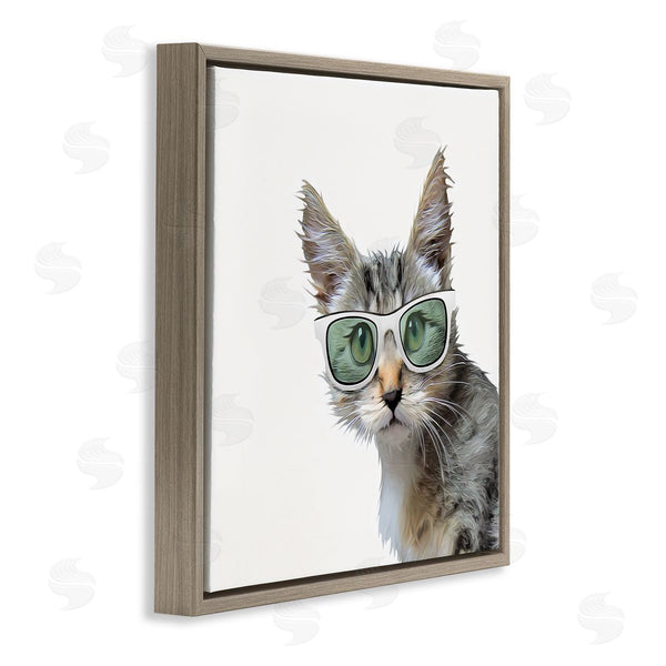 Stupell Industries Kim Curinga | Fun Cat Sunglasses Portrait Wall Art