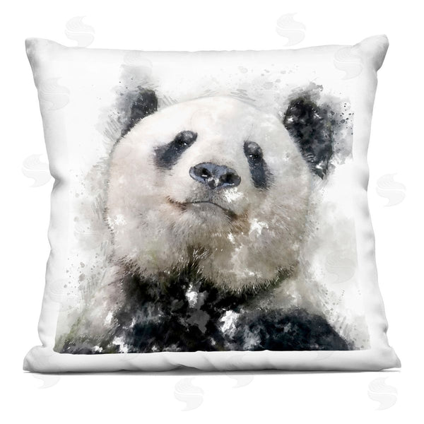 stupell industries Kim Curinga | Happy Panda Abstract Animal Printed Throw Pillow