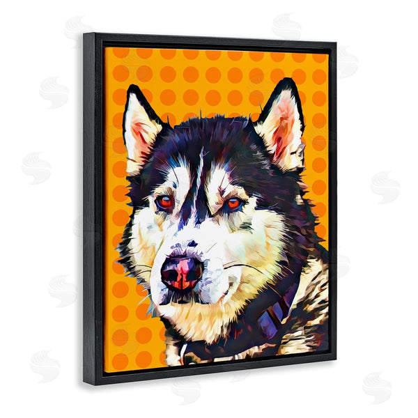 Stupell Industries Kim Curinga | Husky Dog Orange Pop Art