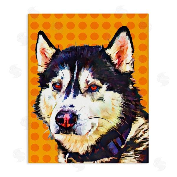 stupell industries Kim Curinga | Husky Dog Orange Pop Art