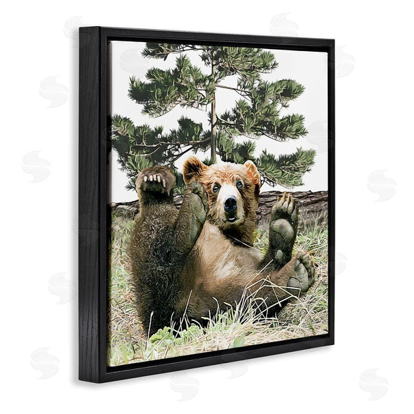 Stupell Industries Kim Curinga | Playing Bear Cub Forest Trees Wall Art