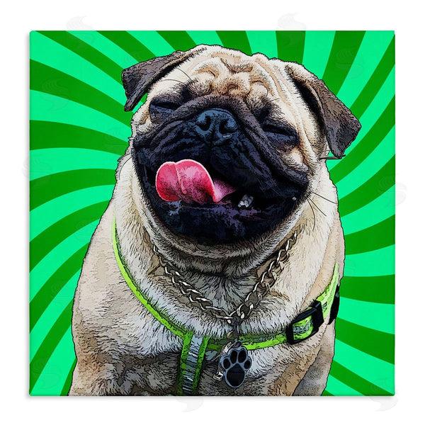 stupell industries Kim Curinga | Pug Dog Green Pop Art