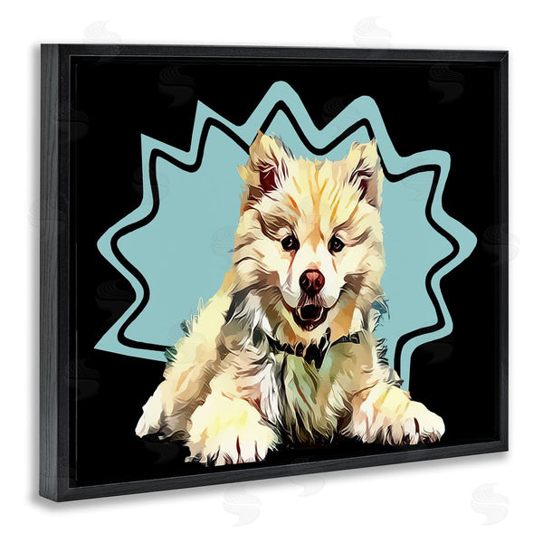 Stupell Industries Kim Curinga | Spitz Fluffy Blue Pop Art