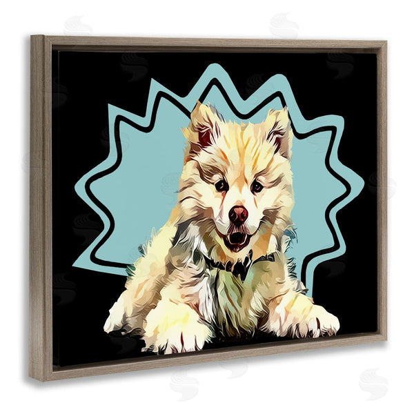 Stupell Industries Kim Curinga | Spitz Fluffy Blue Pop Art