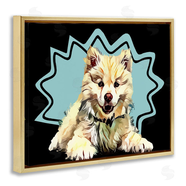 Stupell Industries Kim Curinga | Spitz Fluffy Blue Pop Art