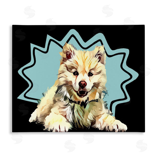 stupell industries Kim Curinga | Spitz Fluffy Blue Pop Art