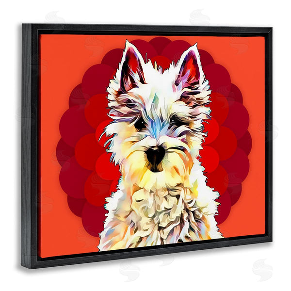 Stupell Industries Kim Curinga | Westie Dog Red Pop Art
