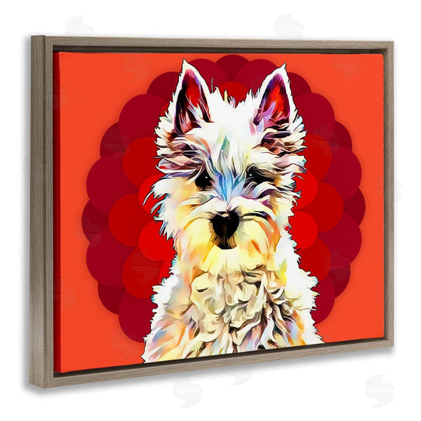 Stupell Industries Kim Curinga | Westie Dog Red Pop Art