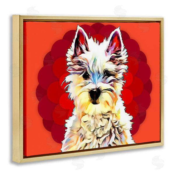 Stupell Industries Kim Curinga | Westie Dog Red Pop Art