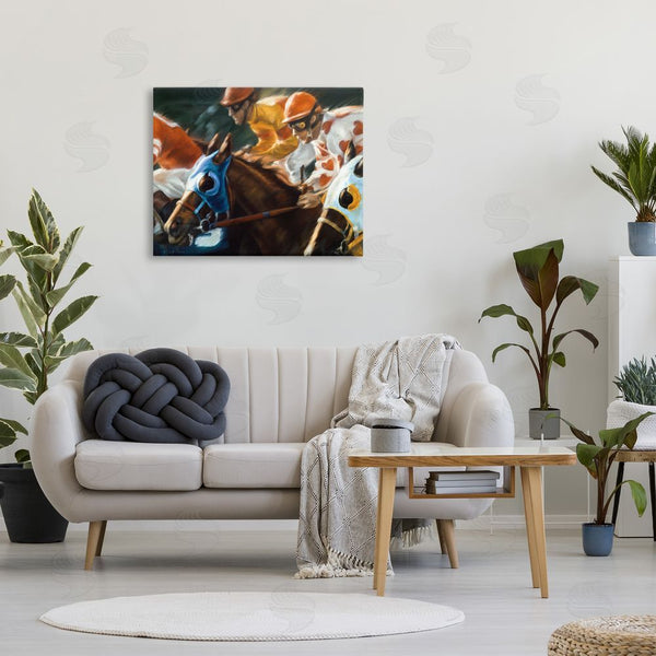 Stupell Industries Kim McElroy | Equestrian Jockeys Racing Wall Art