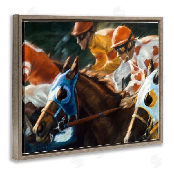 Stupell Industries Kim McElroy | Equestrian Jockeys Racing Wall Art