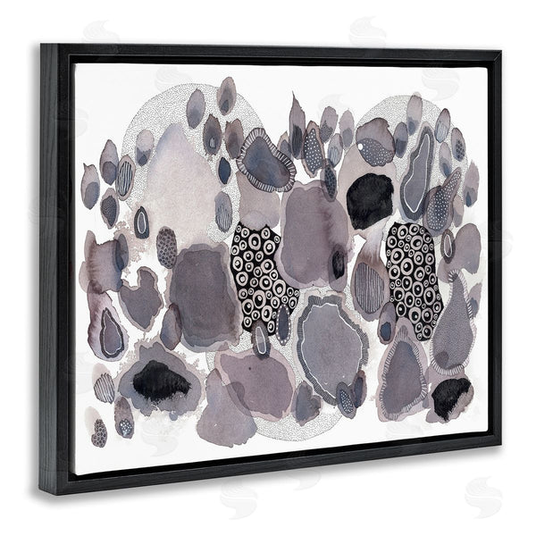 Stupell Industries Kim Rupe | Abstract Grey Black Drips