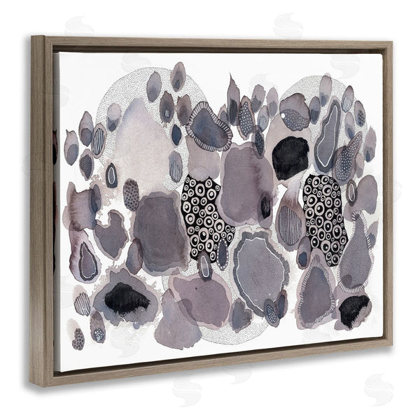 Stupell Industries Kim Rupe | Abstract Grey Black Drips