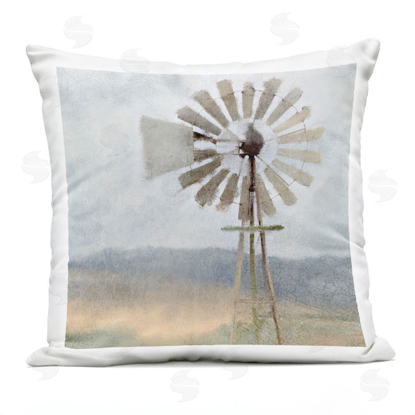 Stupell Industries Kimberly Allen | Calm Country Windmill Rural Farm Scene Printed Throw Pillow