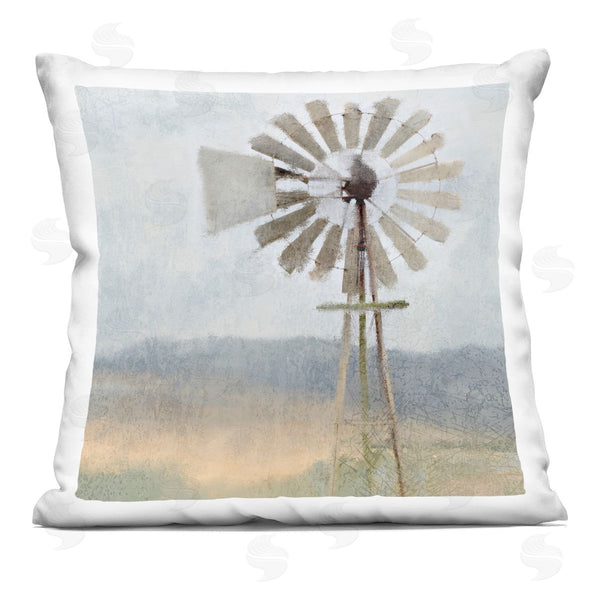 stupell industries Kimberly Allen | Calm Country Windmill Rural Farm Scene Printed Throw Pillow