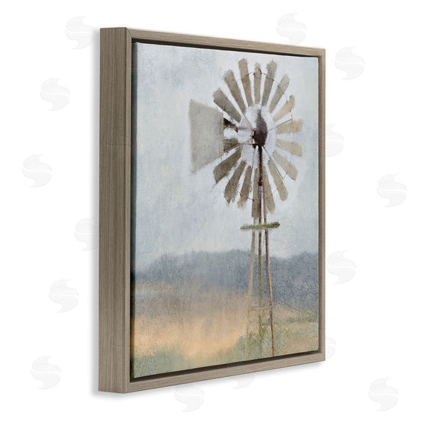 Stupell Industries Kimberly Allen | Neutral Blue Windmill Breeze