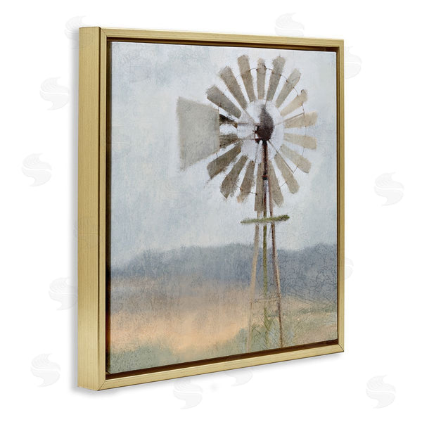 Stupell Industries Kimberly Allen | Neutral Blue Windmill Breeze