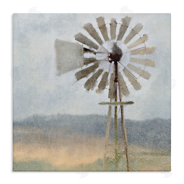 stupell industries Kimberly Allen | Neutral Blue Windmill Breeze