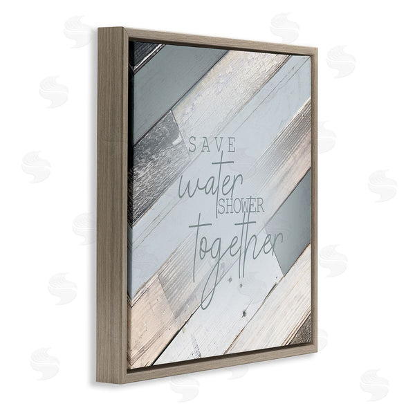 Stupell Industries Kimberly Allen | Planked Shower Together Phrase
