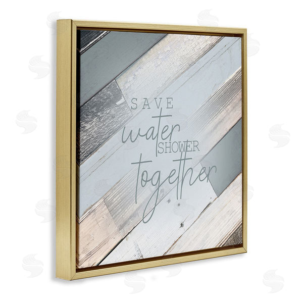 Stupell Industries Kimberly Allen | Planked Shower Together Phrase