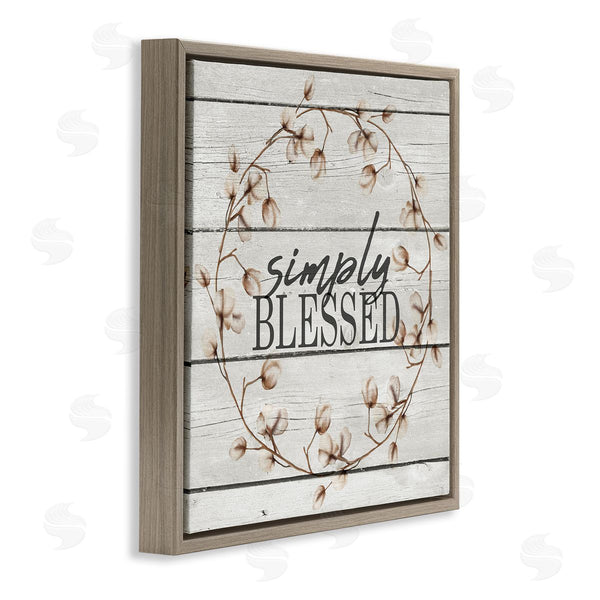 Stupell Industries Kimberly Allen | Simply Blessed Rustic Wreath