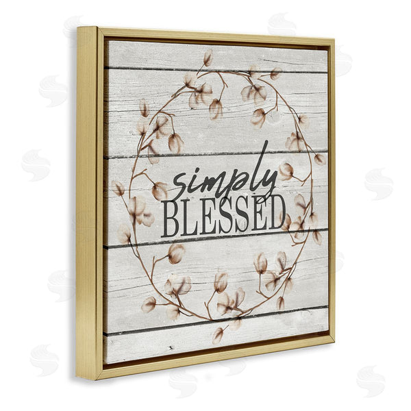 Stupell Industries Kimberly Allen | Simply Blessed Rustic Wreath