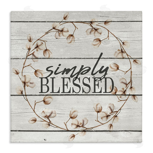 stupell industries Kimberly Allen | Simply Blessed Rustic Wreath